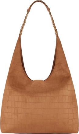 Elisabetta Franchi Womens Hobo Bag Suede Tan Polyester Shoulder