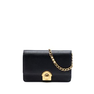 Prada Pre-owned Prada Saffiano Arcade Wallet On Chain Ladies IBUNU1UOW2G75K4F