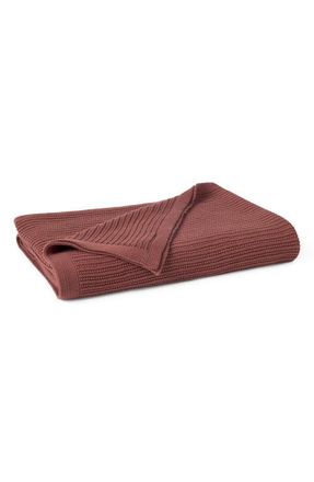 Coyuchi Linea Organic Cotton Knit Throw Blanket in Garnet at Nordstrom
