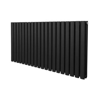 MonsterShop Oval Column Radiator - 600mm x 1200mm - Black