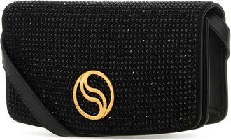 Stella McCartney Womens Embellished Glass Wallet Black Polyester Polyurethane