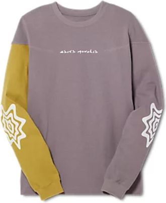 Asics Novalis Bixance Long Sleeve Top Pewter Purple Medallion Yellow 2203A232-500