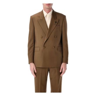 Lardini Formal Blazers, male, Brown, Size: XL Soir&eacute;e Double-Breasted Jacket