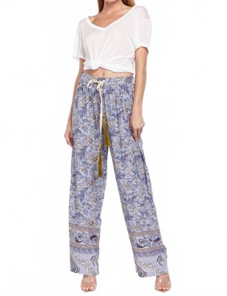 Aratta Under The Moon Pajama Pants In Lilac Floral Border