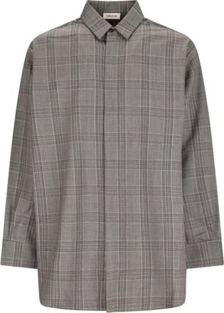 Fear of God Relaxed Classic Shirt - Heren - Casual Overhemden - Grijs - M - Wol - Overhemden