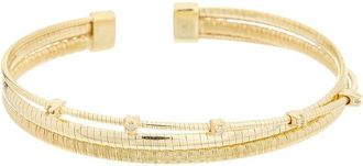 Meshmerise 18K Over Silver Mesh Bangle Bracelet