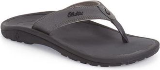 Olukai Ohana Flip Flop in Dark Shadow/Dark Shadow at Nordstrom, Size 9