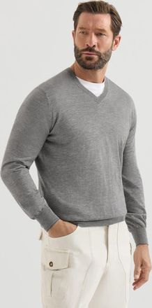 Brunello Cucinelli Cashmere and silk lightweight sweater in Dark Grey at Nordstrom, Size 58