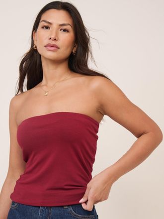 Nobody's Child Burgundy Bandeau Top