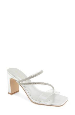 Christian Siriano Felicity Sandal in Clear/Silver at Nordstrom, Size 6.5