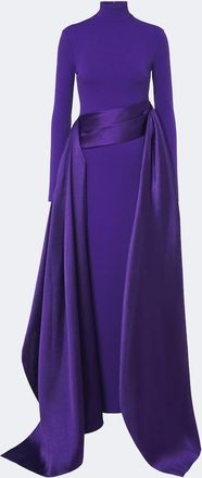 Solace London Vestido de fiesta Olivia de crep&eacute; con sat&eacute;n