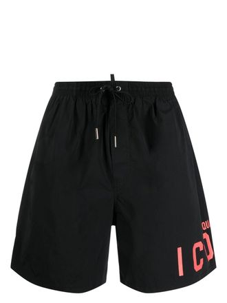 Dsquared2 Zwembroek met logoprint - Zwart