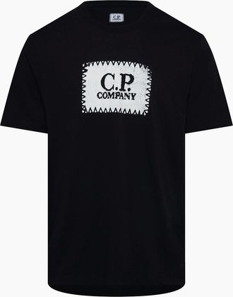 C.P. Company Mens 30/1 Jersey Logo Label T-Shirt - Navy - Size: 38