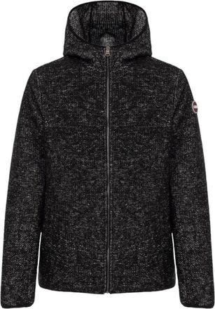Colmar Black Virgin Wool Blend Fabric Hoodie
