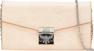 MCM Pre-owned Leren Clutch - Dames - Vintage Clutch - Roze - ONE Size - Leer - Vintage