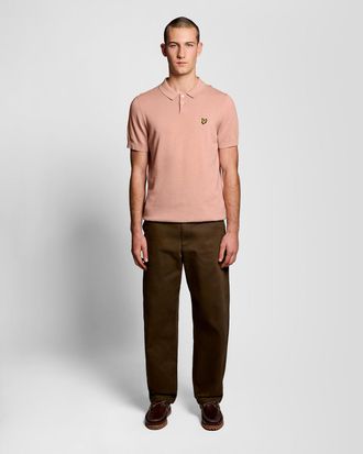 Lyle & Scott Korte Mouwen Polo in Koraal