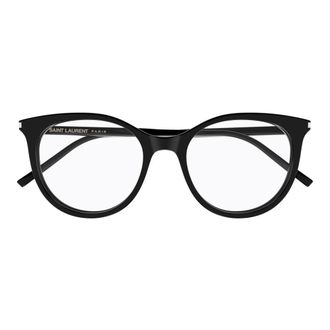 Saint Laurent Montura Redonda Oversize con &Aacute;ngulo de Esquina - Accessories - Mujer - Negro - ONE SIZE