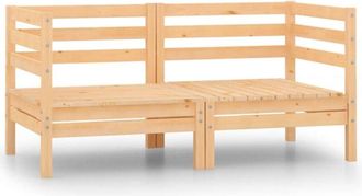 vidaXL Garden Corner Sofas 2 pcs Solid Pinewood vidaXL