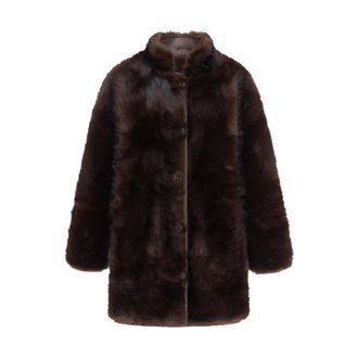 Urban Code Chaqueta de Pelo Sint&eacute;tico y Borrego - Jackets - Mujer - Marr&oacute;n - XS