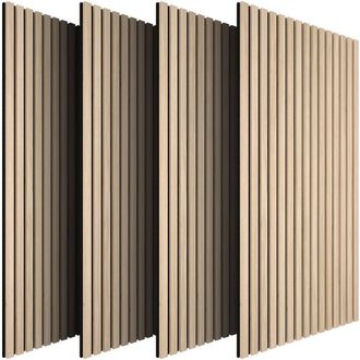 TecTake Acoustic Panels sound-absorbing felt - Light Oak