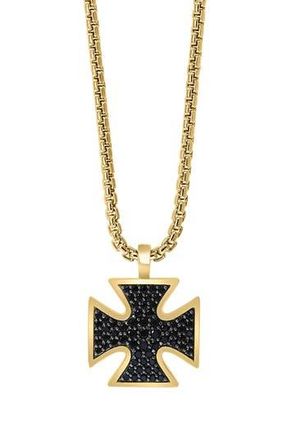 Effy Mens Black Spinel Pendant Necklace at Nordstrom Rack, Size 22