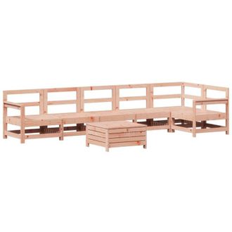 vidaXL 7 Piece Garden Sofa Set Solid Wood Douglas Fir vidaXL