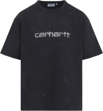 Carhartt Work in Progress Black Crew Neck Logo T-Shirt