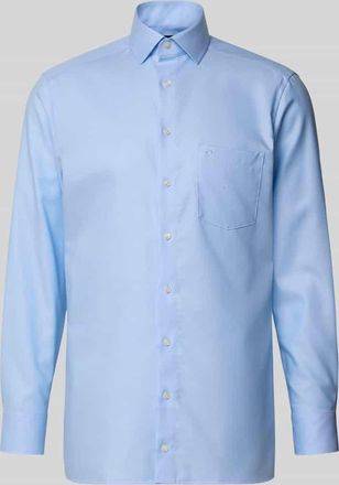 Olymp Modern Fit Business-Hemd mit Knopfleiste in Bleu, Gr&ouml;&szlig;e 39