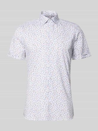 Olymp Level 5 Slim Fit Freizeithemd mit floralem Allover-Print in Weiss, Gr&ouml;&szlig;e 38