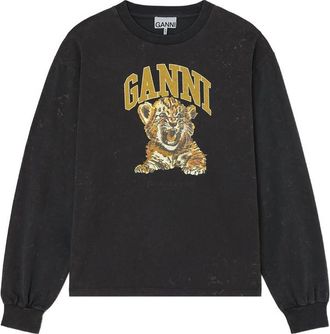 Ganni Graphic-print Logo-print T-shirt