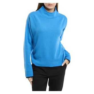 Pinko Donskoy Sweater - Dames - Coltruien - Blauw - M - Wol - Truien & Vesten