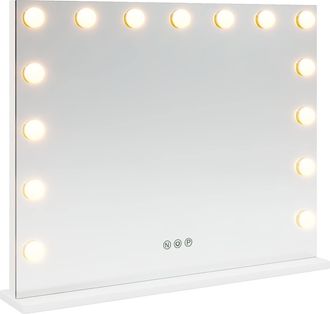 vidaXL Espejo Led Para Tocador Blanco 58 X 10 X 47 Cm Vidrio Y Acero Vidaxl