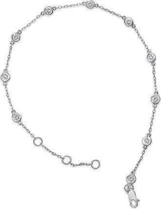 House of Brilliance 14K White Gold 1/2 Cttw Diamond by Yard Bracelet