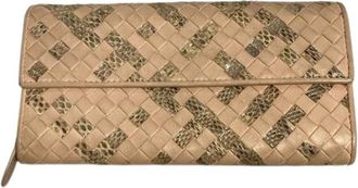 Bottega Veneta Pre-owned Wallets, female, Pink, Size: ONE SIZE Pre-owned Leather Wallet