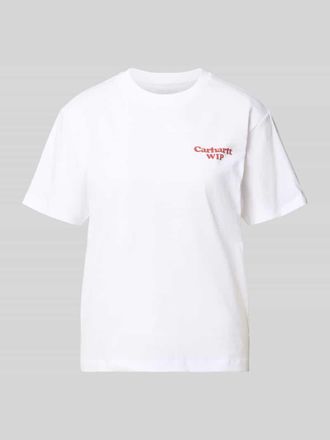 Carhartt Work in Progress T-Shirt mit Label-Print Modell Spoiled in Weiss, Gr&ouml;&szlig;e XS