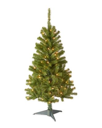 National Tree Company 4 Canadian Fir Grande Wrapped Tree with 100 Clear Lights