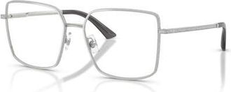 Jimmy Choo London 53mm Square optical glasses in Silver at Nordstrom