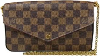 Louis Vuitton Pre-owned Handbags, female, Brown, Size: ONE SIZE Pre-owned Canvas crossbody-bags