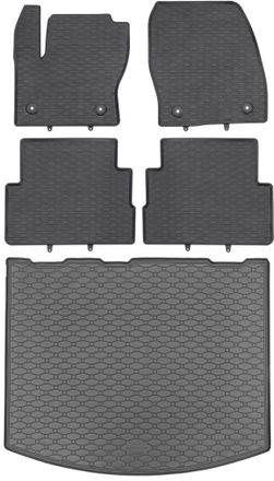 OEM Juego De Alfombrillas De Goma Para Coche Y Alfombrilla Para Maletero Para Ford Kuga Ii Suv (febrero De 2013 A Marzo De 2020)