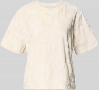 Ichi T-Shirt im Allover-Look Modell NABI in Offwhite, Gr&ouml;&szlig;e XXL