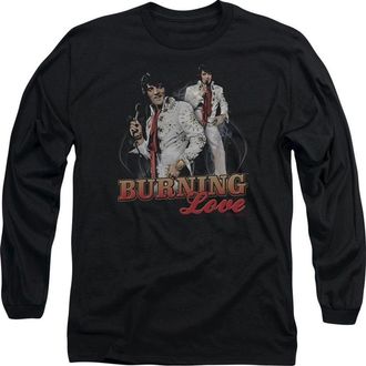 Gildan Elvis Presley Burning Love Long Sleeve Adult Tee / T-Shirt