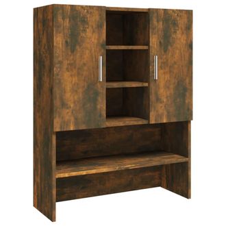 vidaXL Armario Para Lavadora Color Roble Ahumado 70,5x25,5x90 Cm Vidaxl