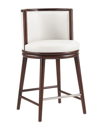 Manhattan Comfort Evalyn Leatherette Counter Stool with Beech Wood Legs