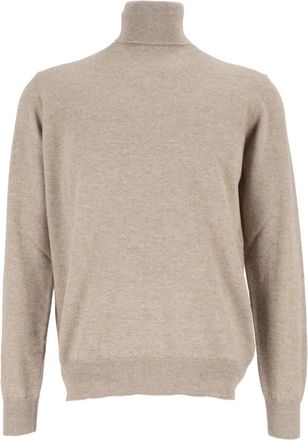 FILIPPO DE LAURENTIIS Turtleneck Sweater - Heren - Cashmere truien - Beige - M - Kasjmier - Truien & Vesten