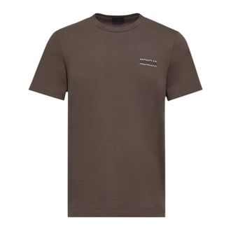 Moncler T-Shirts, male, Brown, Size: 2XL Logo Cotton Jersey T-Shirt