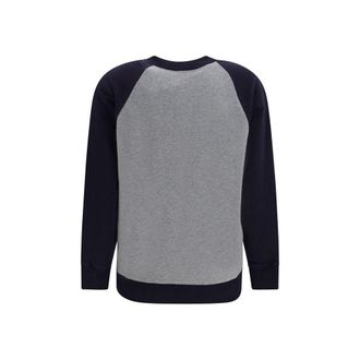Miu Miu Bicolor Crewneck Sweatshirt - Gray