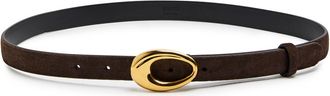 Khaite Olivia Suede Belt - Dark Brown - 36 (UK14/ L)
