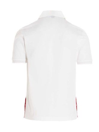Thom Browne Striped-Pocket Cotton Piqu&eacute; Polo Shirt - White