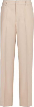 Pantaloni Torino Elastische Straight-leg Broek - Dames - Straight fit broeken - Beige - L - Broeken