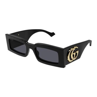Gucci Rechthoekige zonnebril - unisex - Accessoires - Zwart - Maat: 53 MM